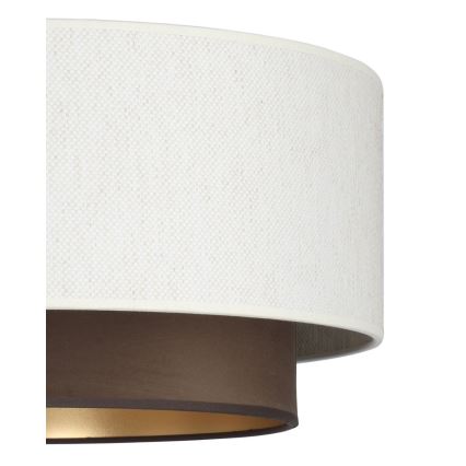 Lampa sufitowa NATIA 1xE27/60W/230V średnica 45 cm biało-brązowa