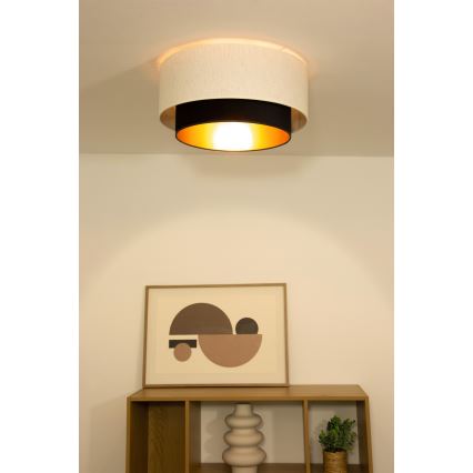 Lampa sufitowa NATIA 1xE27/60W/230V Ø 45 cm biała/czarna