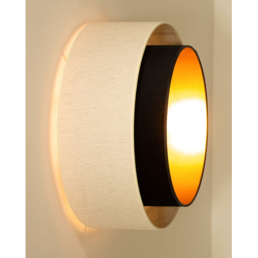 Lampa sufitowa NATIA 1xE27/60W/230V Ø 45 cm biała/czarna