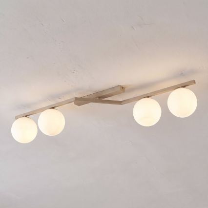 Lampa sufitowa NATON 4xE14/10W/230V beżowa/biała