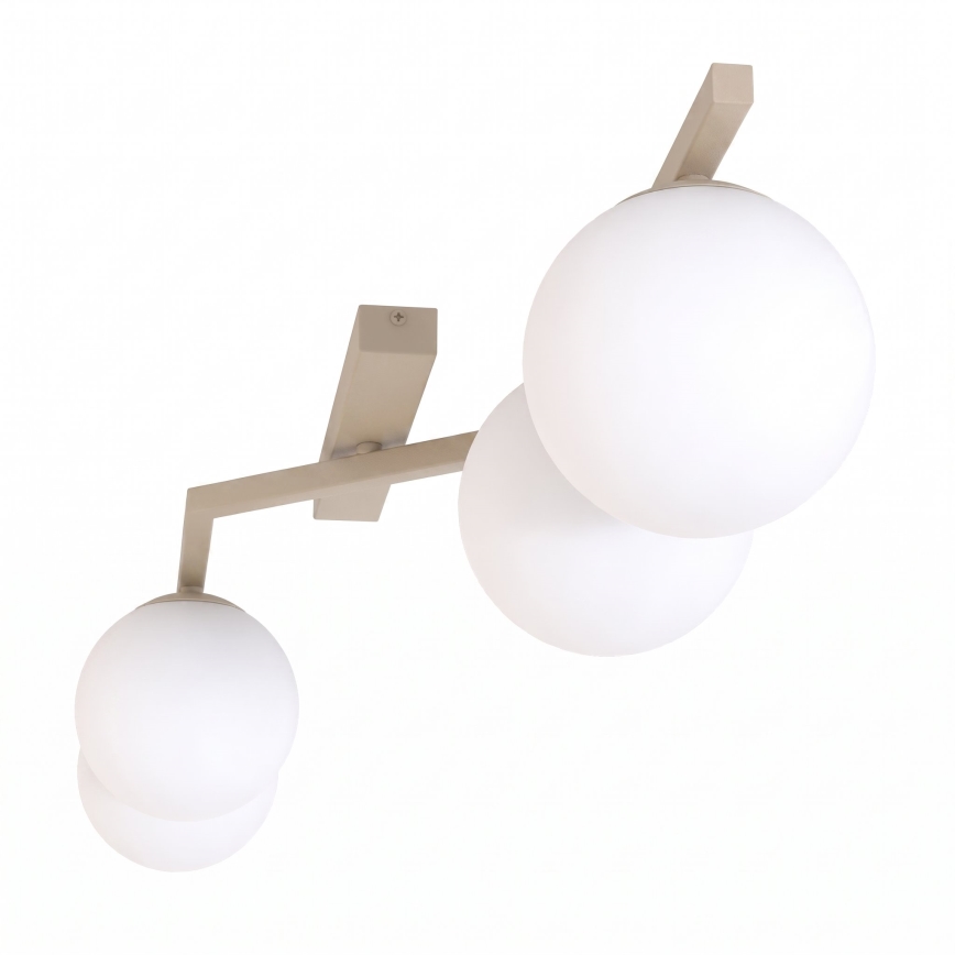 Lampa sufitowa NATON 4xE14/10W/230V beżowa/biała