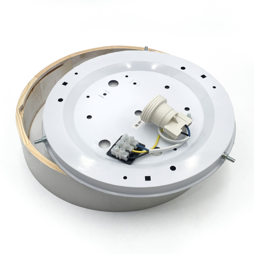 Lampa sufitowa NATURAL 1xE27/15W/230V śr. 27,5 cm sosna/biały