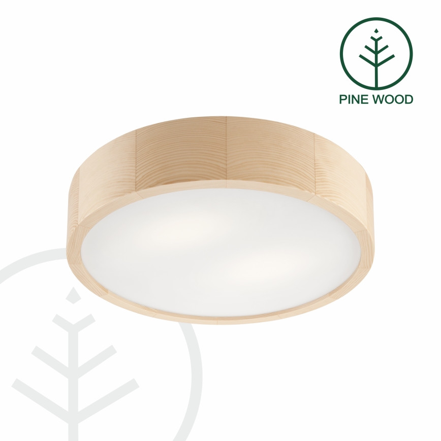 Lampa sufitowa NATURAL 2xE27/60W/230V średnica 37,5 cm sosna