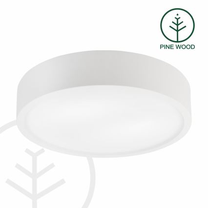 Lampa sufitowa NATURAL 3xE27/15W/230V śr. 37,5 cm sosna/biała