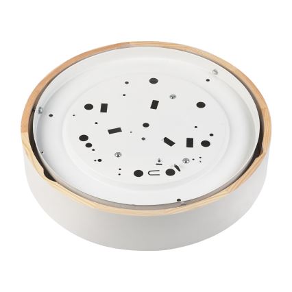 Lampa sufitowa NATURAL 3xE27/15W/230V śr. 37,5 cm sosna/biała