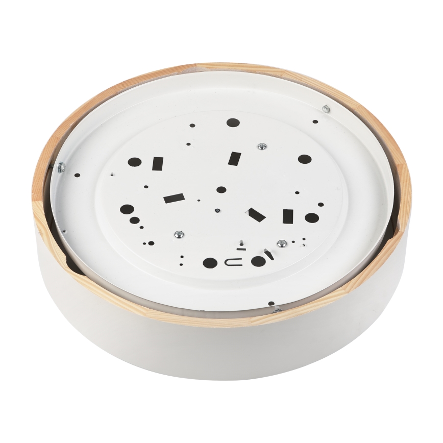 Lampa sufitowa NATURAL 3xE27/15W/230V śr. 37,5 cm sosna/biała