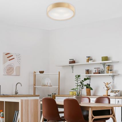 Lampa sufitowa NATURAL 3xE27/60W/230V śr. 47,5 cm sosna