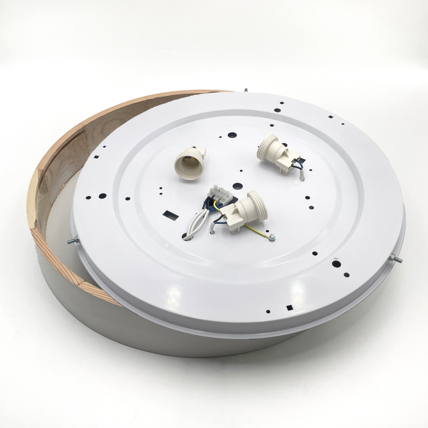 Lampa sufitowa NATURAL 5xE27/15W/230V śr. 47,5 cm sosna/biała