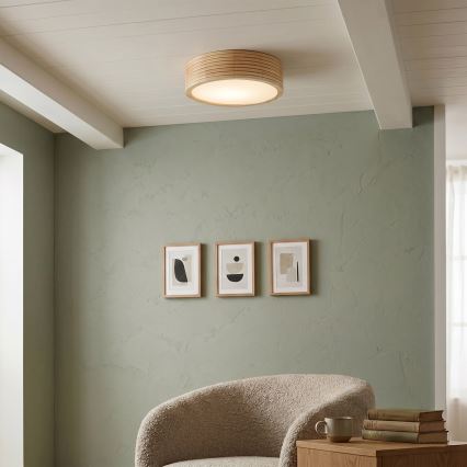 Lampa sufitowa NATURAL MODERN 1xE27/15W/230V śr. 27,5 cm sosna