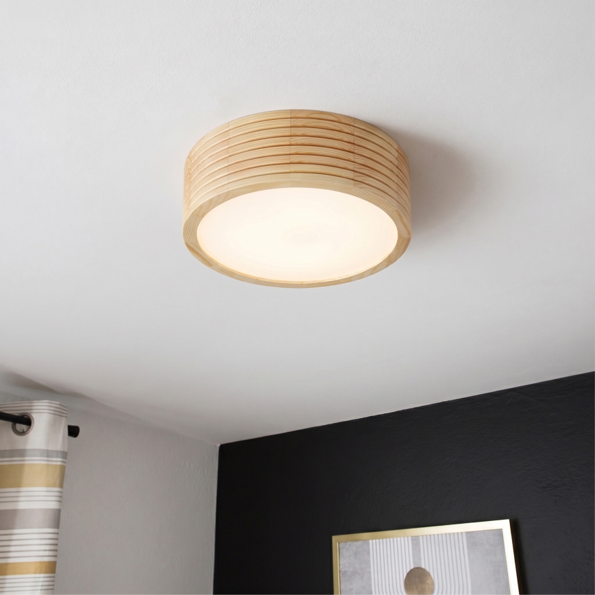 Lampa sufitowa NATURAL MODERN 1xE27/15W/230V śr. 27,5 cm sosna