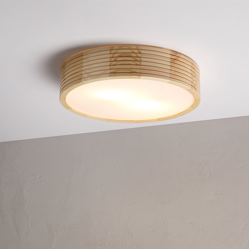 Lampa sufitowa NATURAL MODERN 2xE27/15W/230V śr. 37,5 cm sosna