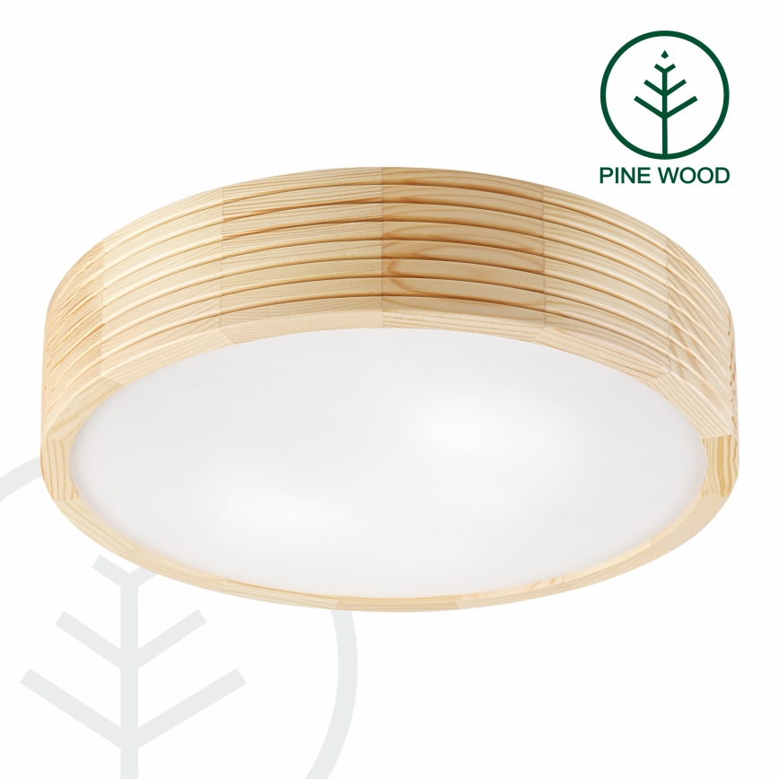 Lampa sufitowa NATURAL MODERN 2xE27/15W/230V śr. 37,5 cm sosna