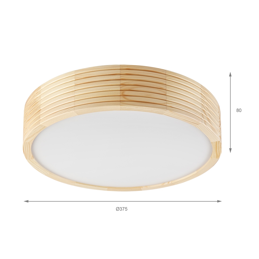 Lampa sufitowa NATURAL MODERN 2xE27/15W/230V śr. 37,5 cm sosna