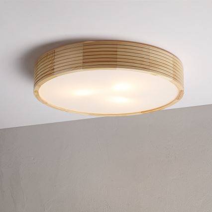 Lampa sufitowa NATURAL MODERN 3xE27/15W/230V śr. 47,5 cm sosna