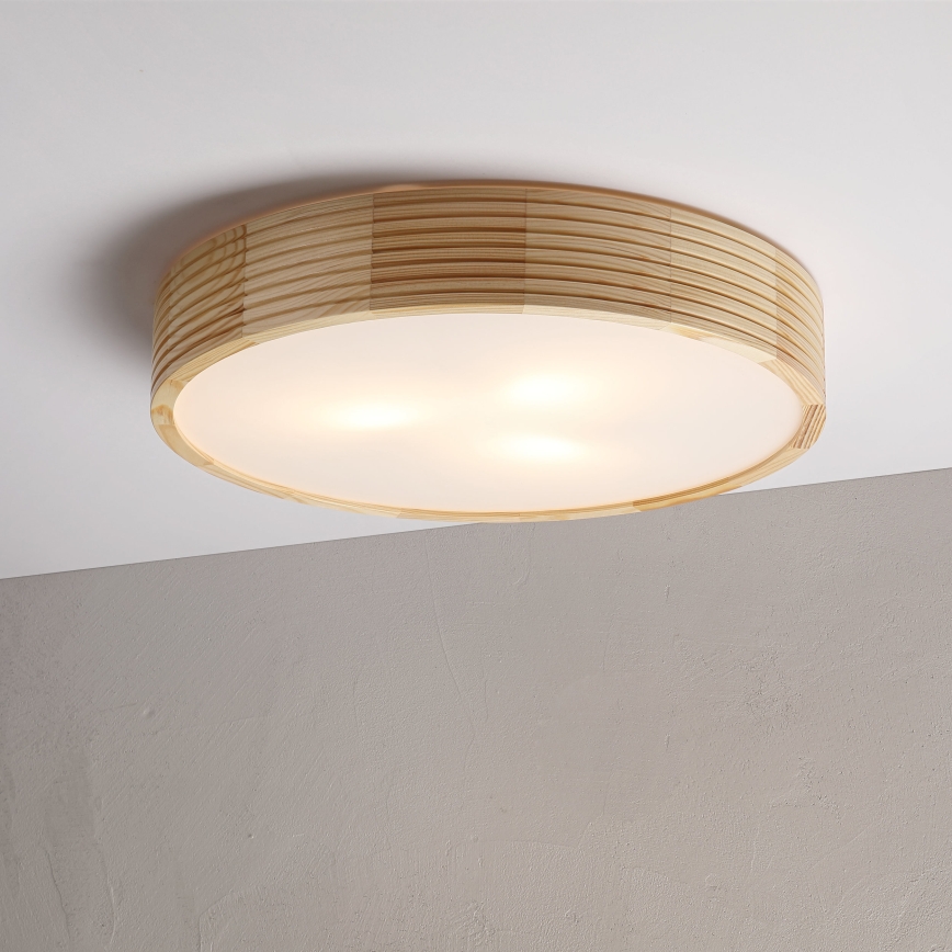 Lampa sufitowa NATURAL MODERN 3xE27/15W/230V śr. 47,5 cm sosna