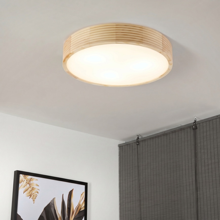 Lampa sufitowa NATURAL MODERN 3xE27/15W/230V śr. 47,5 cm sosna