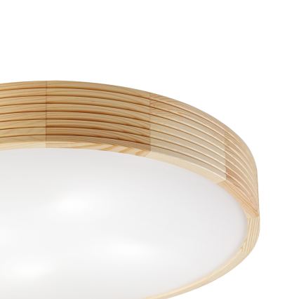 Lampa sufitowa NATURAL MODERN 4xE27/15W/230V śr. 58 cm sosna