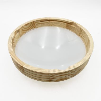 Lampa sufitowa NATURAL MODERN SLIM 1xE27/15W/230V śr. 27,5 cm sosna