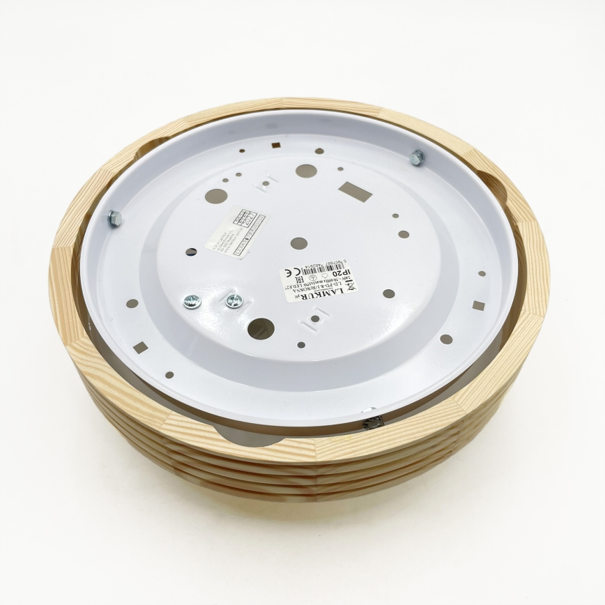 Lampa sufitowa NATURAL MODERN SLIM 1xE27/15W/230V śr. 27,5 cm sosna