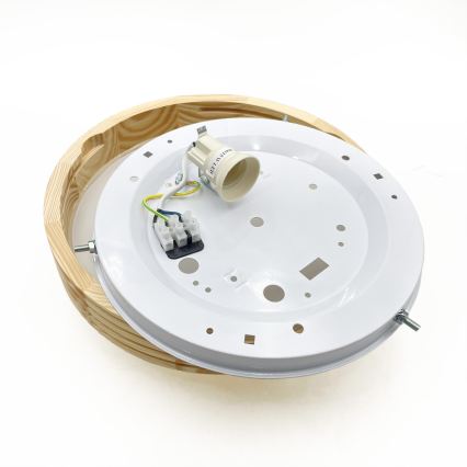Lampa sufitowa NATURAL MODERN SLIM 1xE27/15W/230V śr. 27,5 cm sosna