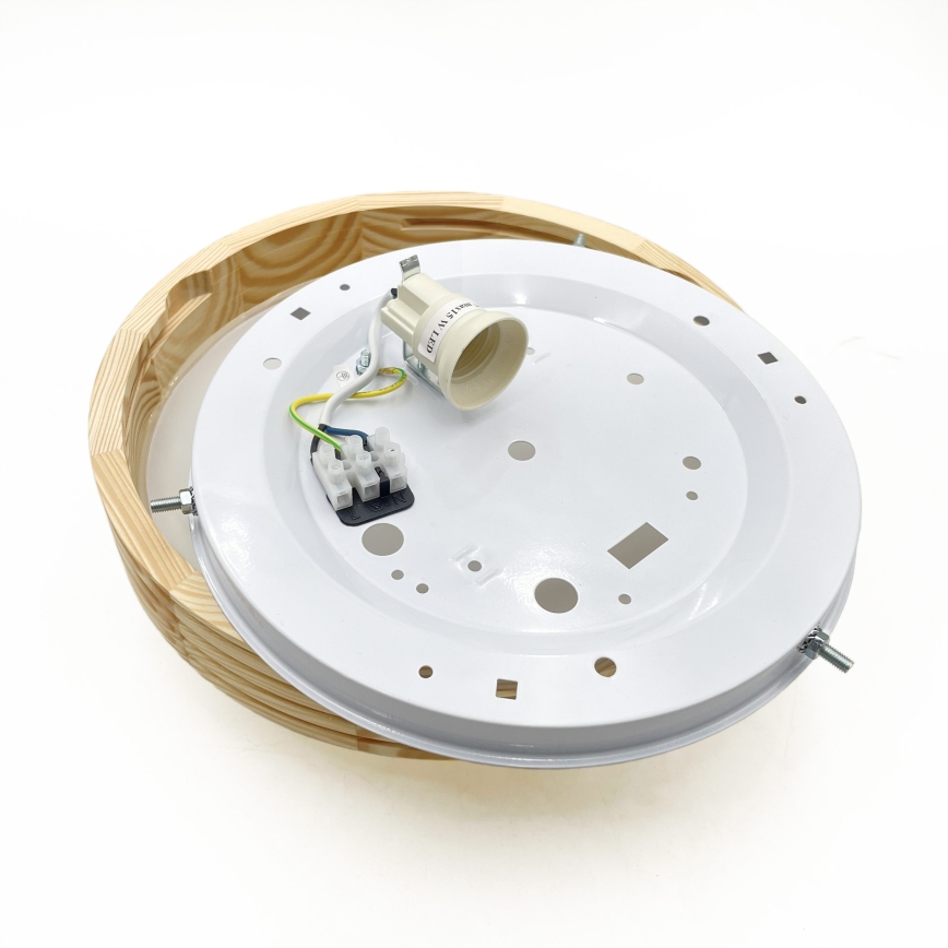 Lampa sufitowa NATURAL MODERN SLIM 1xE27/15W/230V śr. 27,5 cm sosna