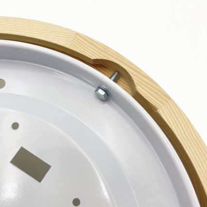 Lampa sufitowa NATURAL MODERN SLIM 1xE27/15W/230V śr. 27,5 cm sosna