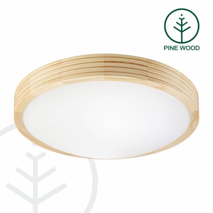 Lampa sufitowa NATURAL MODERN SLIM 2xE27/15W/230V śr. 37,5 cm sosna