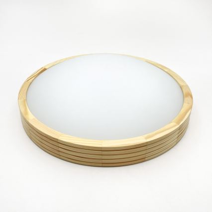 Lampa sufitowa NATURAL MODERN SLIM 2xE27/15W/230V śr. 37,5 cm sosna
