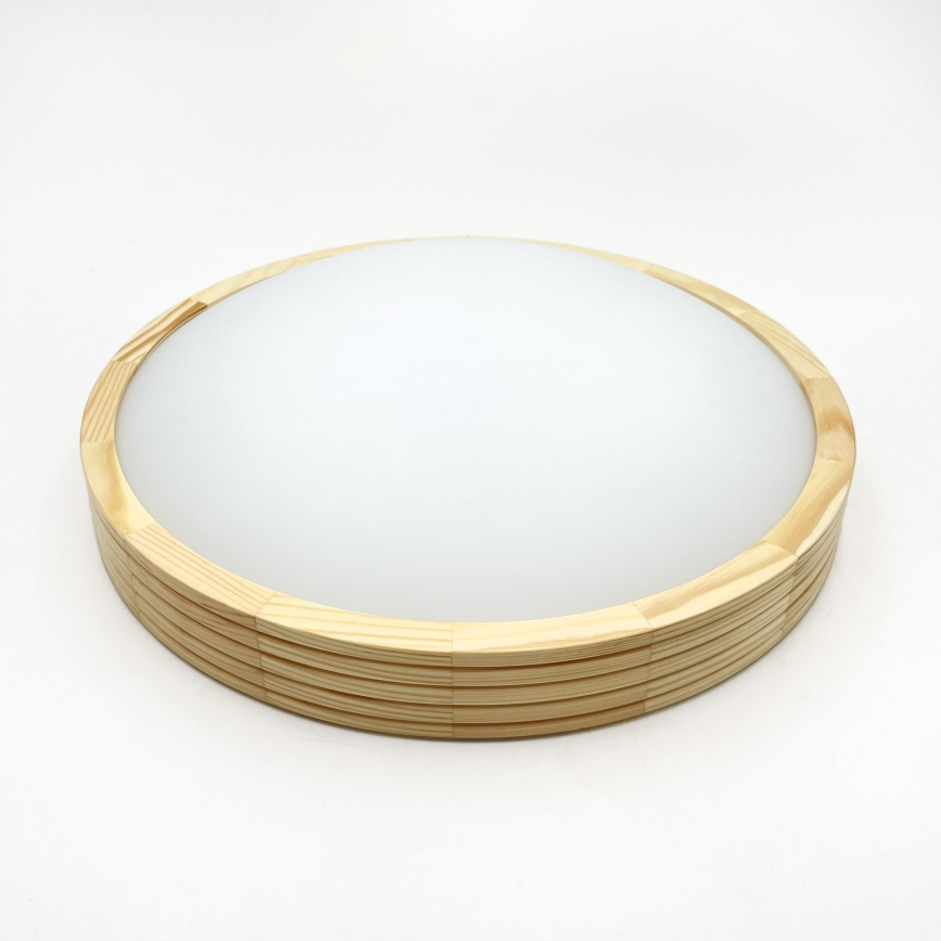 Lampa sufitowa NATURAL MODERN SLIM 2xE27/15W/230V śr. 37,5 cm sosna