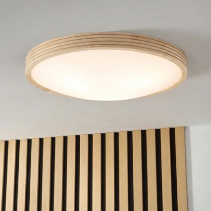 Lampa sufitowa NATURAL MODERN SLIM 3xE27/15W/230V śr. 47,5 cm sosna