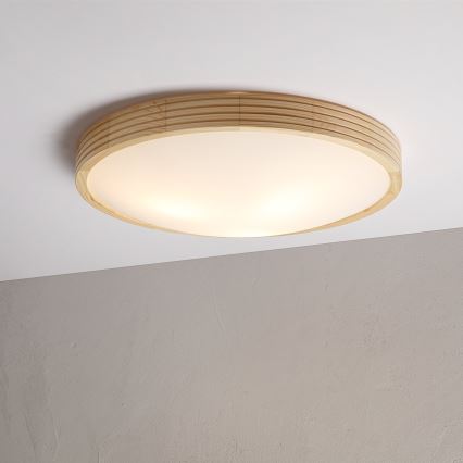 Lampa sufitowa NATURAL MODERN SLIM 3xE27/15W/230V śr. 47,5 cm sosna