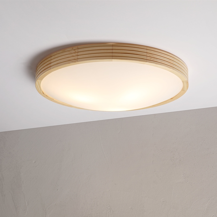 Lampa sufitowa NATURAL MODERN SLIM 3xE27/15W/230V śr. 47,5 cm sosna
