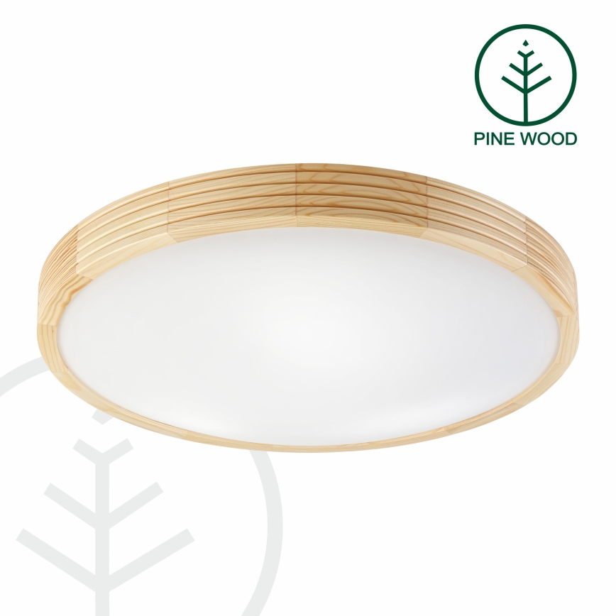 Lampa sufitowa NATURAL MODERN SLIM 3xE27/15W/230V śr. 47,5 cm sosna