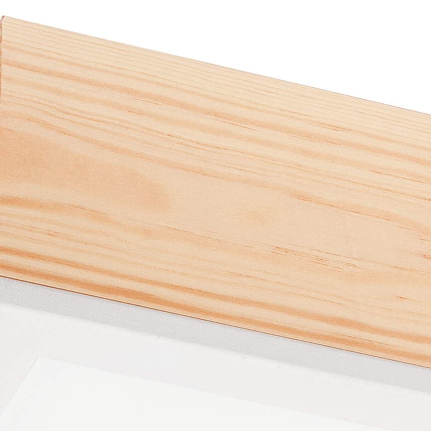 Lampa sufitowa NATURAL SQUARE 2xE27/15W/230V 31x31 cm sosna/biała