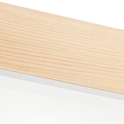Lampa sufitowa NATURAL SQUARE 4xE27/15W/230V 39x39 cm sosna/biała