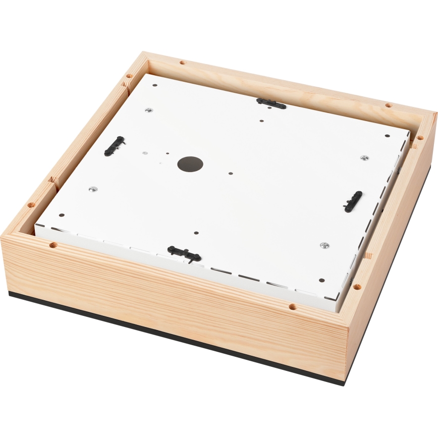 Lampa sufitowa NATURAL SQUARE 4xE27/15W/230V 39x39 cm sosna/czarna