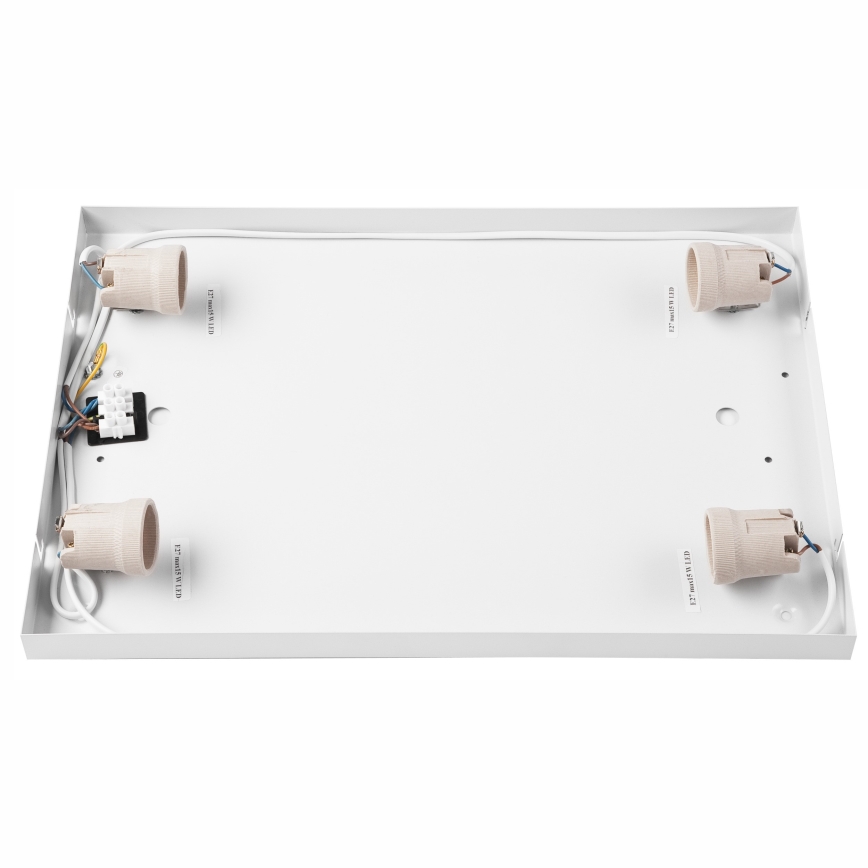 Lampa sufitowa NATURAL SQUARE 4xE27/15W/230V 45x45 cm sosna