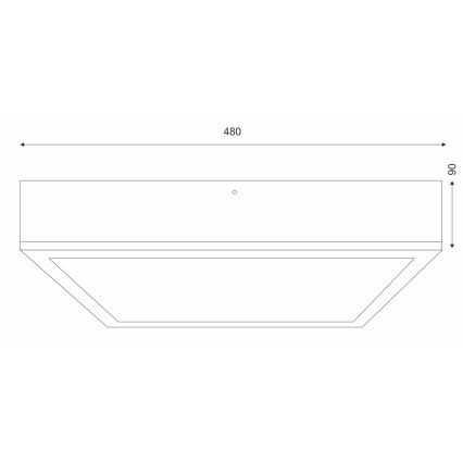 Lampa sufitowa NATURAL SQUARE 4xE27/15W/230V 48x48 cm sosna/biała