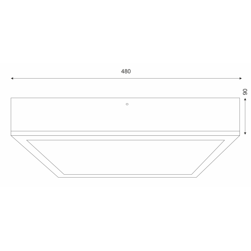 Lampa sufitowa NATURAL SQUARE 4xE27/15W/230V 48x48 cm sosna/biała