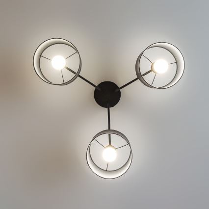 Lampa sufitowa natynkowa ALBA 3xE27/15W/230V, szara