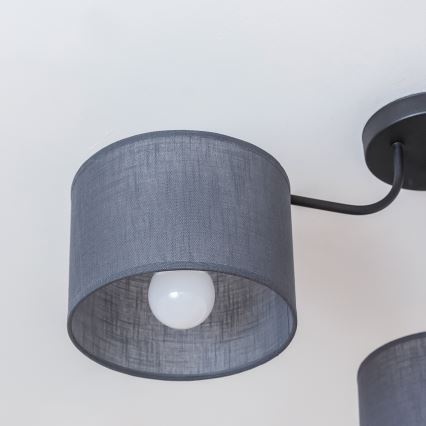 Lampa sufitowa natynkowa ALBA 3xE27/15W/230V, szara