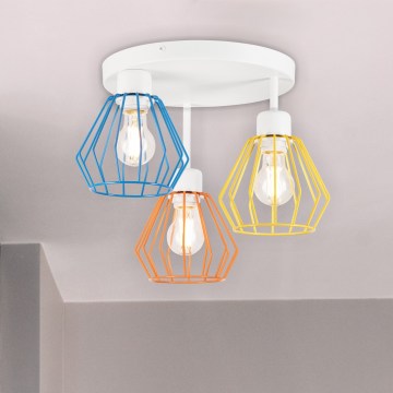 Lampa sufitowa natynkowa AUDREY 3xE27/60W/230V kolorowa