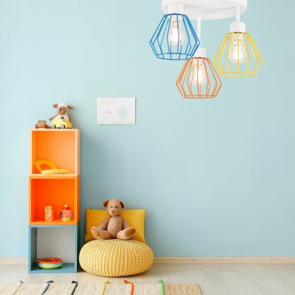Lampa sufitowa natynkowa AUDREY 3xE27/60W/230V kolorowa
