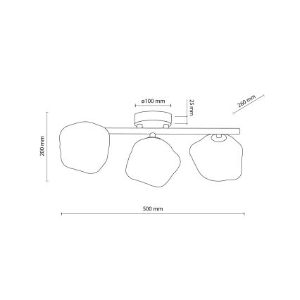 Lampa sufitowa natynkowa LAVA 3xG9/8W/230V brązowy/dymny beż