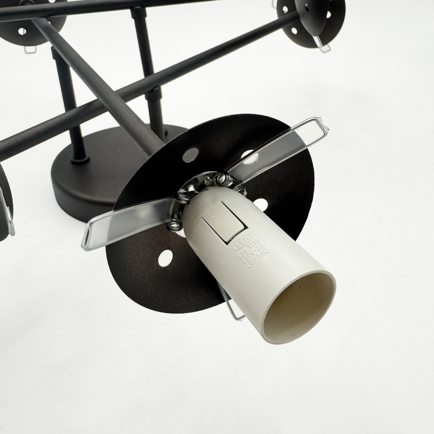 Lampa sufitowa natynkowa MALENA 6xE14/5W/230V brąz/przydymiony beż