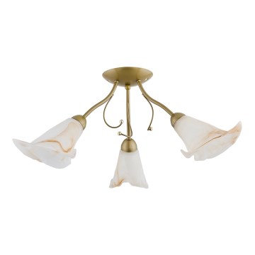 Lampa sufitowa natynkowa MARCELLO 3xE14/10W230V złota