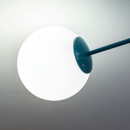Lampa sufitowa natynkowa MOON 2xE27/15W/230V turkusowa