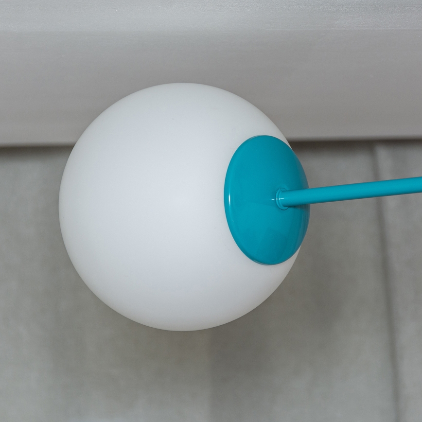 Lampa sufitowa natynkowa MOON 2xE27/15W/230V turkusowa