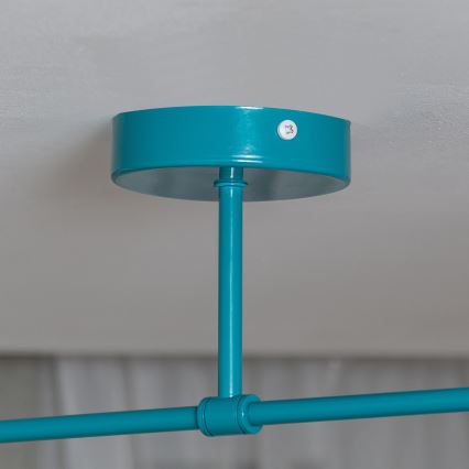 Lampa sufitowa natynkowa MOON 2xE27/15W/230V turkusowa