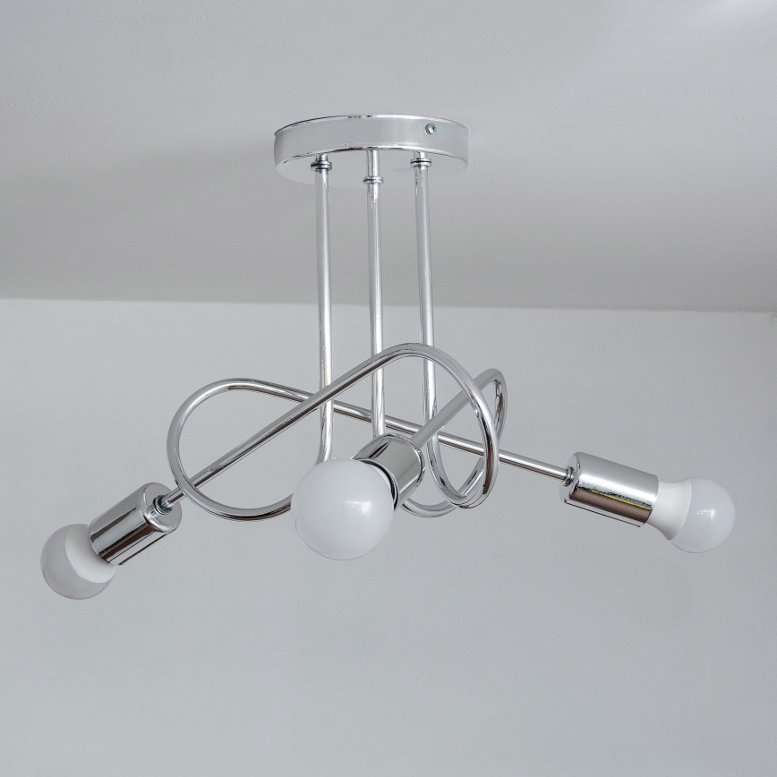 Lampa sufitowa natynkowa OXFORD 3xE27/15W/230V, błyszczący chrom